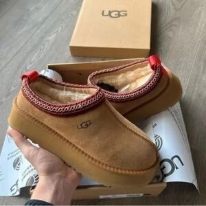 UGG Tazz Chestnut Platform Mule Clog Slipper